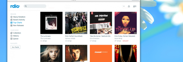 RDIO App for Pokki screenshot