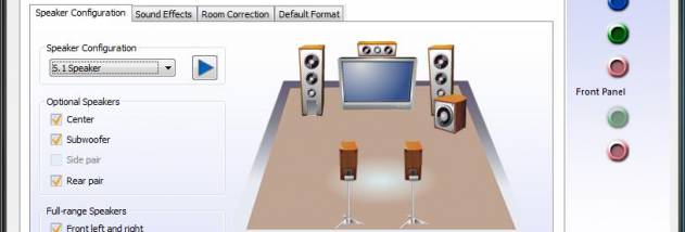 Realtek High Definition Audio driver screenshot