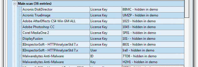 Recover Keys screenshot
