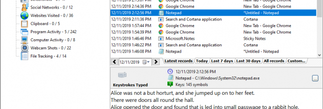 Refog Personal Monitor screenshot