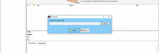 Regain NSF to PST Converter screenshot