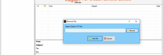 Regain PST to MBOX Converter screenshot