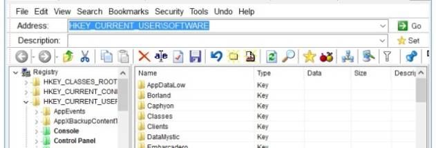 Registrar Registry Manager Lite screenshot