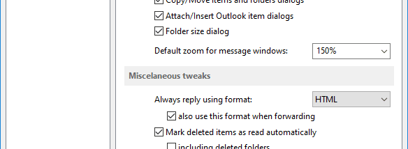 ReliefJet Quick Tweaks for Outlook screenshot