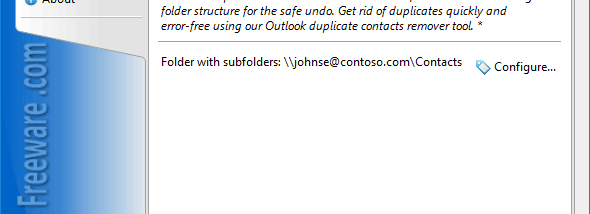 Remove Duplicate Contacts for Outlook screenshot