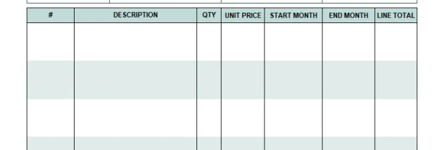 Rental Invoice Template screenshot