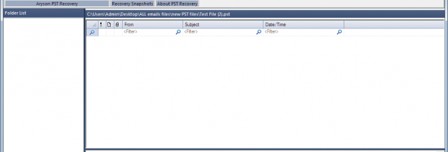 PST Data Recovery screenshot