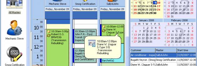 Repair Shop Calendar screenshot