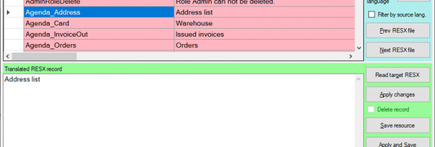 RESX Translator automat screenshot