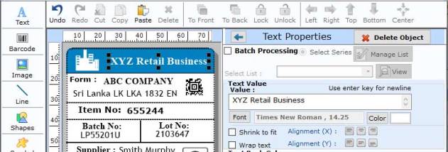 Retail Barcode Generator screenshot