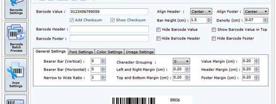 Retail Barcode Label Creator Software screenshot