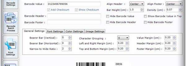 Retail Barcode Label Generator screenshot