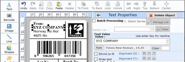 Retail Barcode Label Maker screenshot