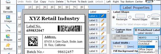 Retail Barcode Labels Maker screenshot