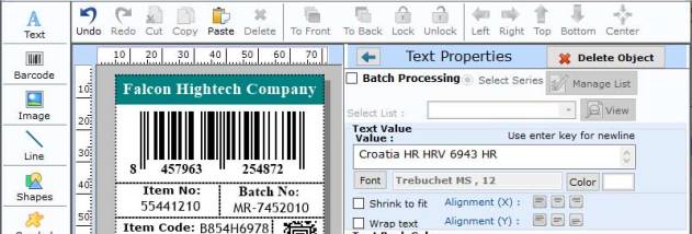 Retail Business Barcode Designing Tool screenshot