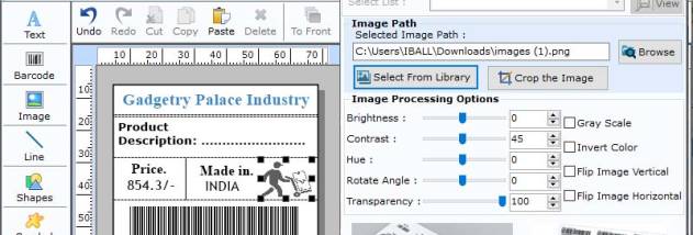 Retail Business Barcode Label Tool screenshot