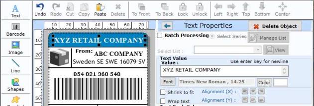 Retail Inventory Barcode Creator screenshot