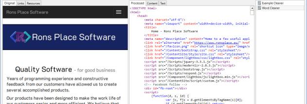 Rons HTML Cleaner screenshot