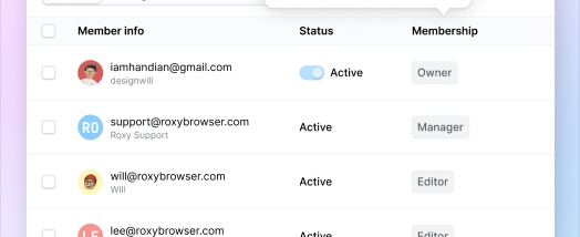 RoxyBrowser screenshot