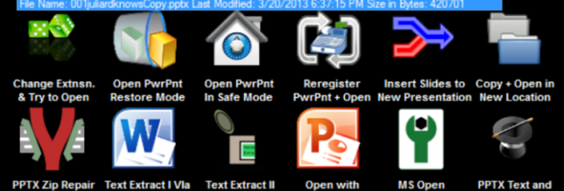 S2 Recovery Tools for MS PowerPoint screenshot