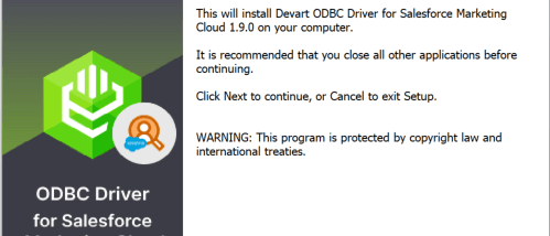 Devart ODBC Driver for Salesforce Marketing Cloud screenshot