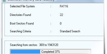 SanDisk Memory Card Files Recovery screenshot