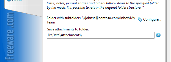 Save Attachments for Outlook screenshot