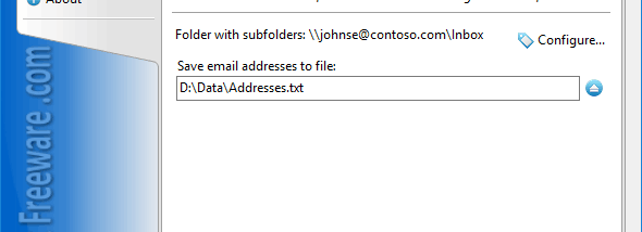Save Email Addresses screenshot