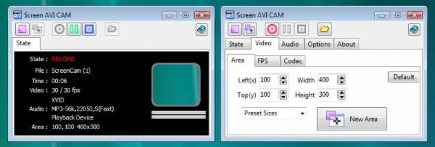 Screen AVI CAM screenshot