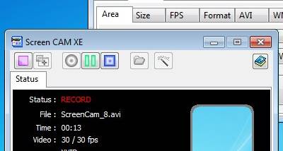 Screen CAM XE screenshot