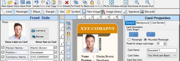 Securable Visitors ID Card Tool screenshot