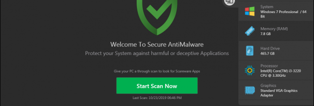 Secure AntiMalware screenshot