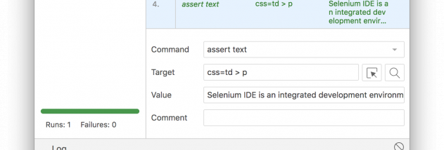 Selenium IDE screenshot