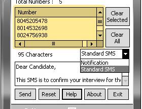 Send SMS Using Pocket PC screenshot