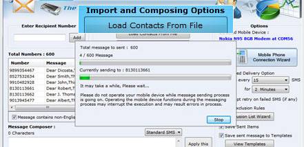 Sending Text Messages screenshot