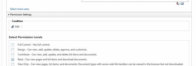 SharePoint Item Permission Batch screenshot