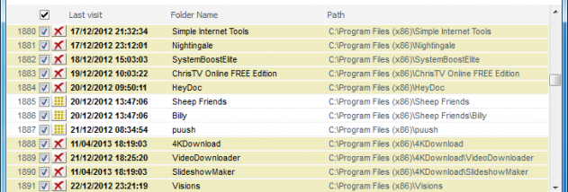 Shellbag Analyzer & Cleaner screenshot