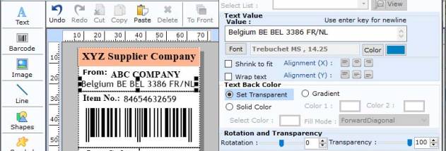 Shipping Label Marker Software screenshot