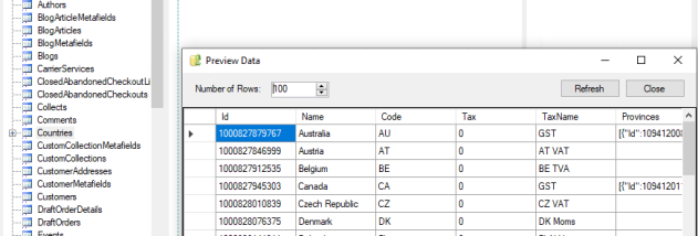 Shopify SSIS Components by Devart screenshot