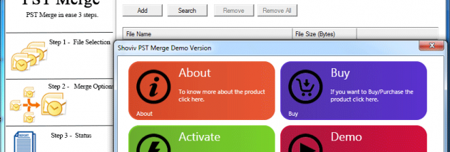 Shoviv PST Merge Tool screenshot