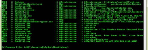Show Windows screenshot