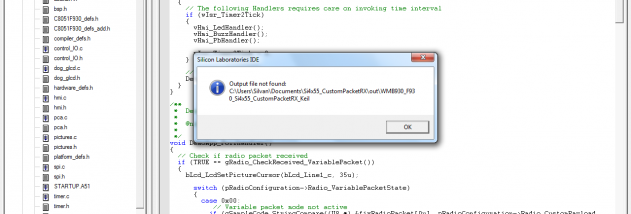 Silicon Laboratories IDE screenshot