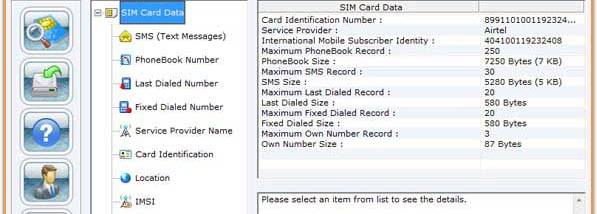 SIM Card SMS Recovery screenshot