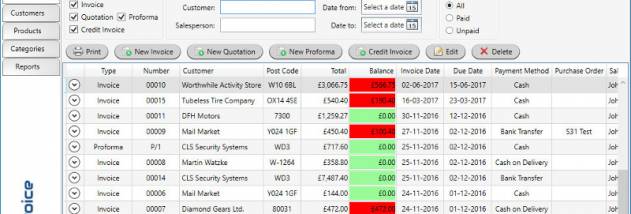 Simple Invoice screenshot