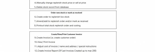 Simple Stock Control screenshot
