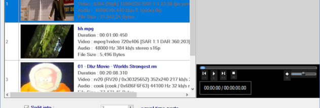 Simple Video Splitter screenshot