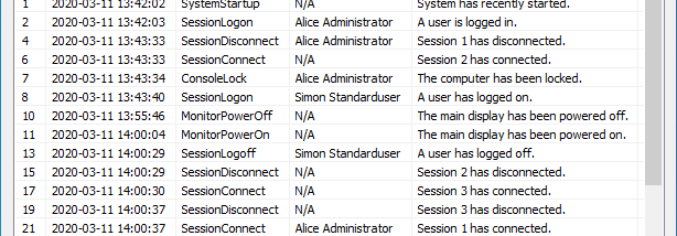 SimpleActivityLogger screenshot
