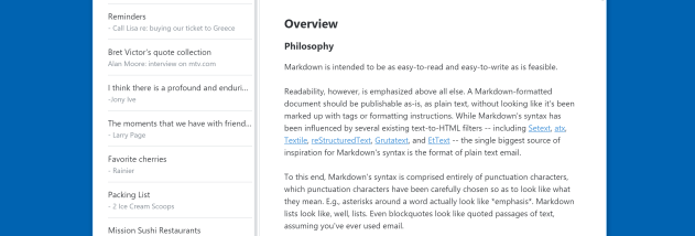 Simplenote screenshot