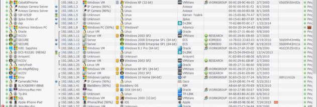 Slitheris Network Discovery screenshot