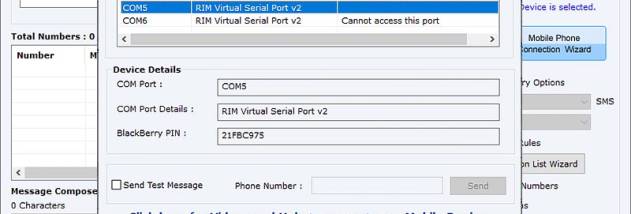 Bulk SMS for BlackBerry Mobile Phone screenshot